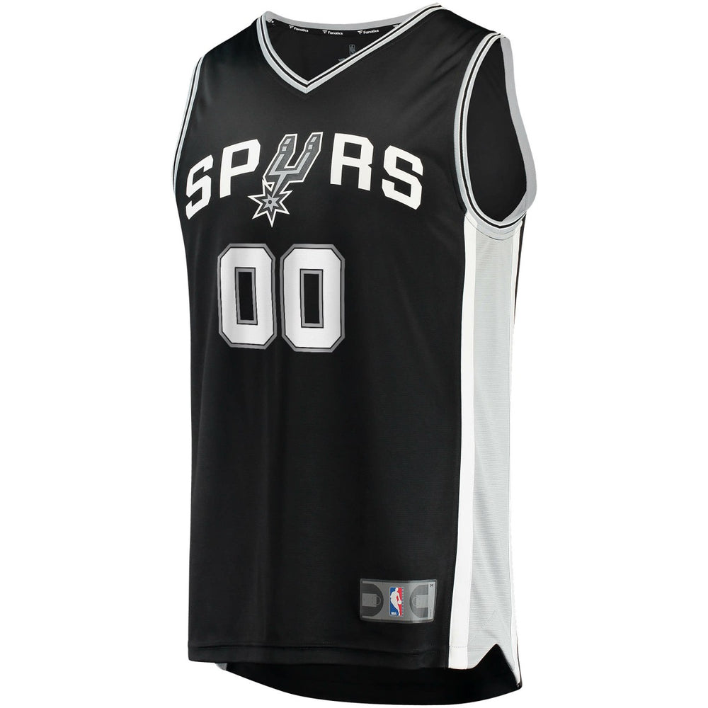 Fanatics San Antonio Spurs Fast Break Custom Replica Jersey Black Icon Edition