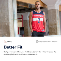 Fanatics Washington Wizards Fast Break Custom Replica Jersey Red Icon Edition