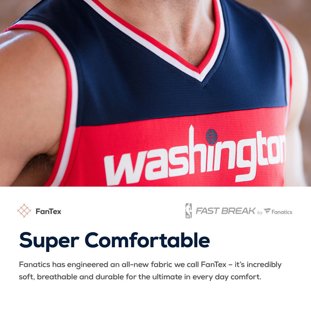 Fanatics Washington Wizards Fast Break Custom Replica Jersey Red Icon Edition