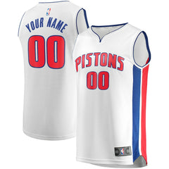 Fanatics Detroit Pistons Fast Break Custom Replica Jersey White Association Edition