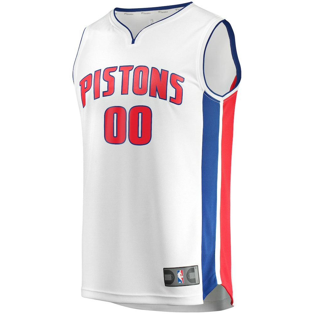 Fanatics Detroit Pistons Fast Break Custom Replica Jersey White Association Edition