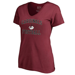 Arizona Cardinals Women's Vintage Collection Victory Arch V-Neck T-Shirt - Cardinal - NFL