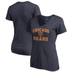 Chicago Bears Women's Vintage Collection Victory Arch V-Neck T-Shirt - Navy - NFL
