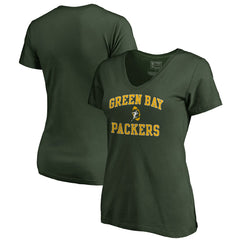Green Bay Packers Women's Vintage Collection Victory Arch V-Neck T-Shirt - Green - NFL