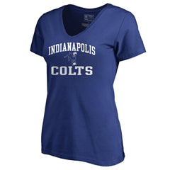 Indianapolis Colts Women's Vintage Collection Victory Arch V-Neck T-Shirt - Royal - NFL