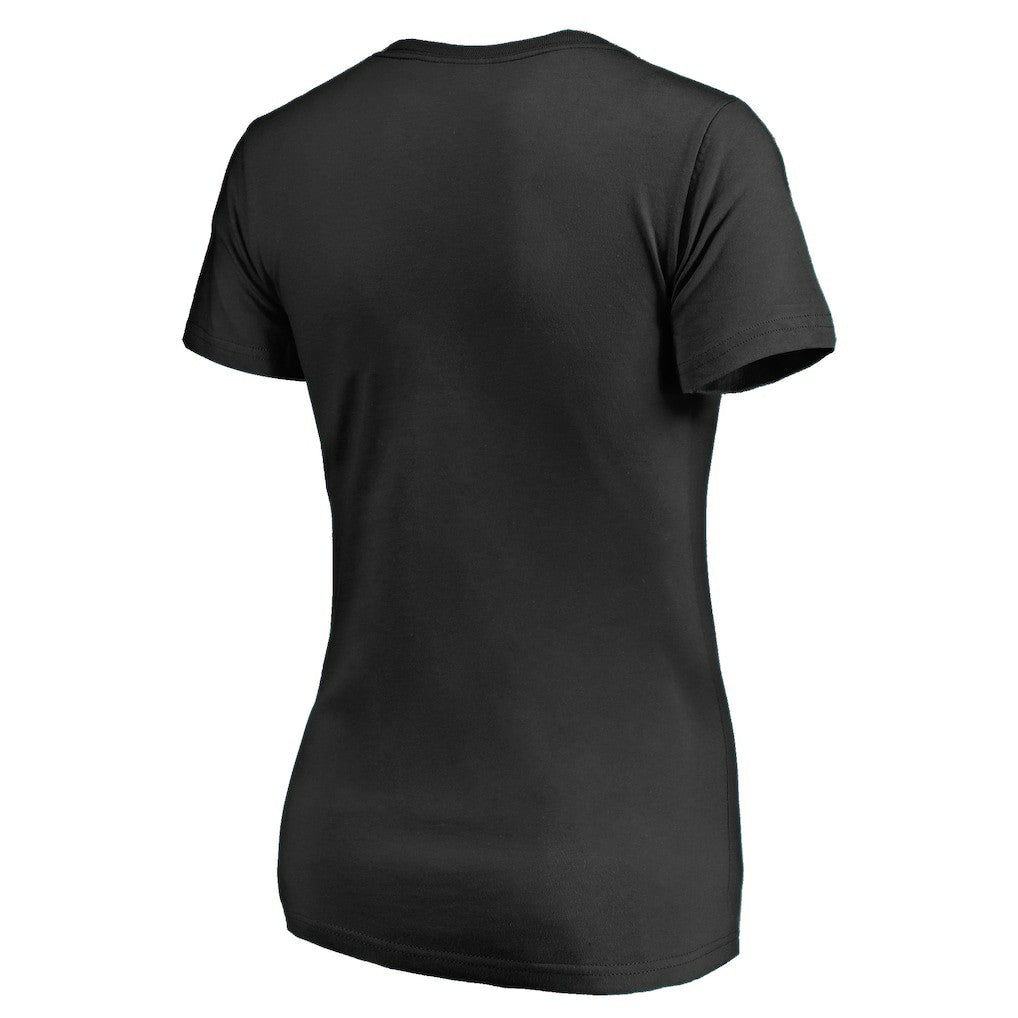 Las Vegas Raiders Women's Vintage Collection Victory Arch V-Neck T-Shirt - Black - NFL