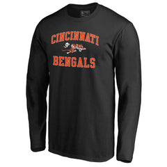 Cincinnati Bengals Vintage Collection Victory Arch Long Sleeve T-Shirt - Black - NFL
