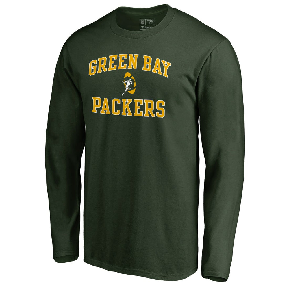 Green Bay Packers Vintage Collection Victory Arch Long Sleeve T-Shirt - Green - NFL