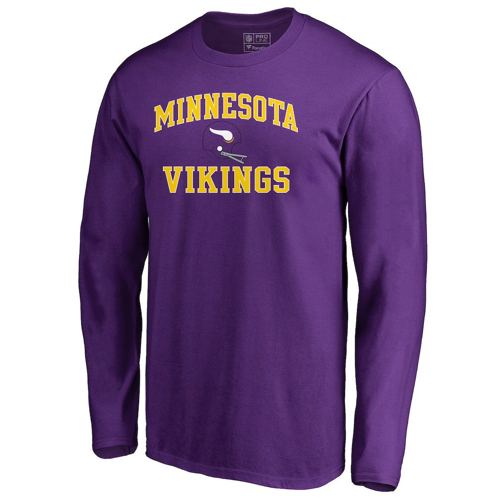 Minnesota Vikings Vintage Collection Victory Arch Long Sleeve T-Shirt - Purple - NFL