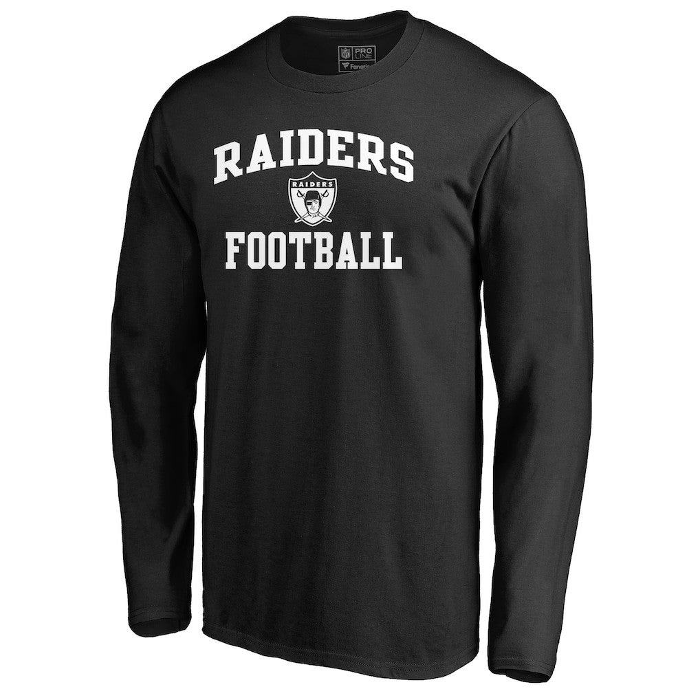 Las Vegas Raiders Vintage Collection Victory Arch Long Sleeve T-Shirt - Black - NFL