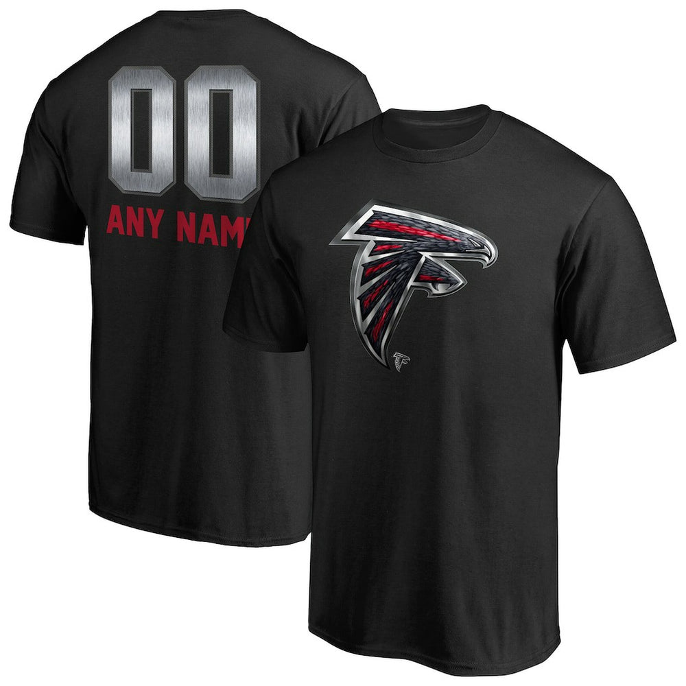 Atlanta Falcons Personalized Midnight Mascot T-Shirt - Black - NFL