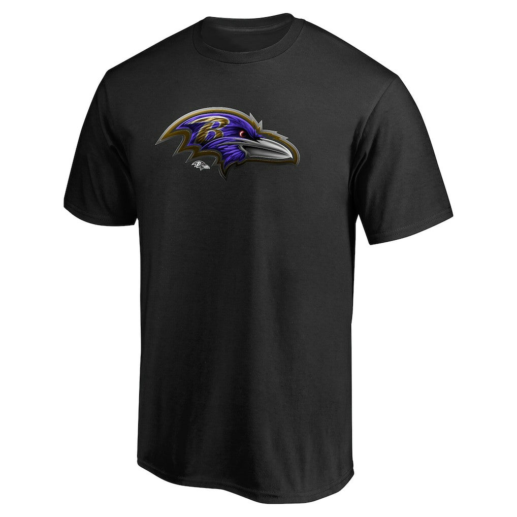 Baltimore Ravens Personalized Midnight Mascot T-Shirt - Black - NFL