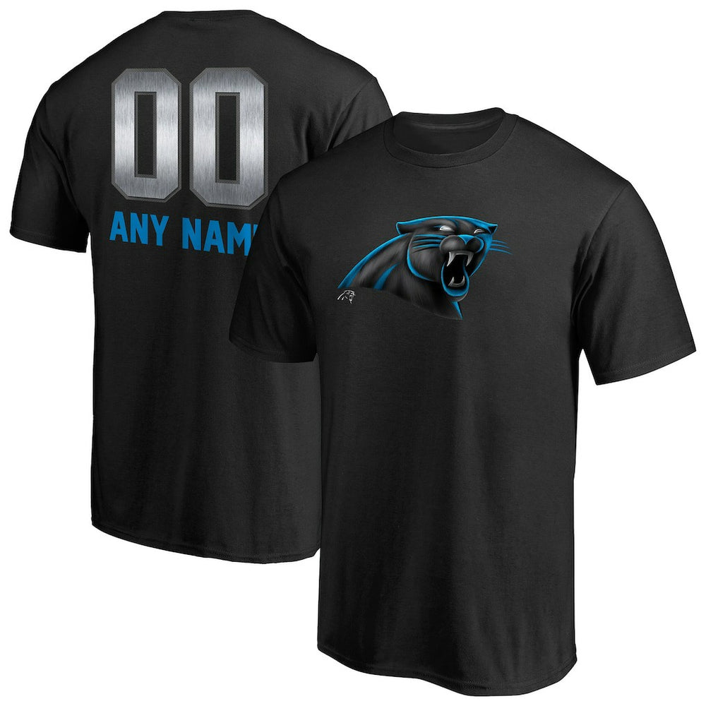 Carolina Panthers Personalized Midnight Mascot T-Shirt - Black - NFL