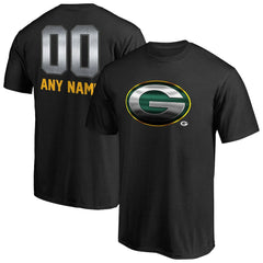 Green Bay Packers Personalized Midnight Mascot T-Shirt - Black - NFL