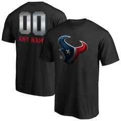 Houston Texans Personalized Midnight Mascot T-Shirt - Black - NFL