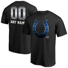 Indianapolis Colts Personalized Midnight Mascot T-Shirt - Black - NFL