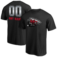 Kansas City Chiefs Personalized Midnight Mascot T-Shirt - Black - NFL