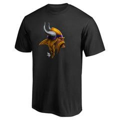 Minnesota Vikings Personalized Midnight Mascot T-Shirt - Black - NFL