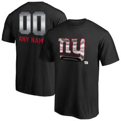 New York Giants Personalized Midnight Mascot T-Shirt - Black - NFL