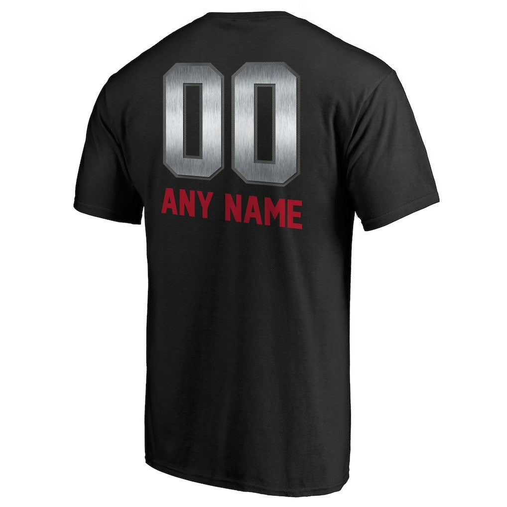 New York Giants Personalized Midnight Mascot T-Shirt - Black - NFL