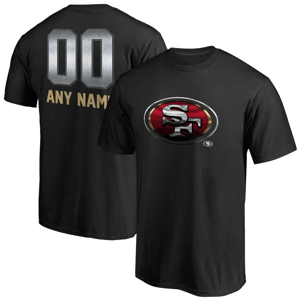 San Francisco 49ers Personalized Midnight Mascot T-Shirt - Black - NFL