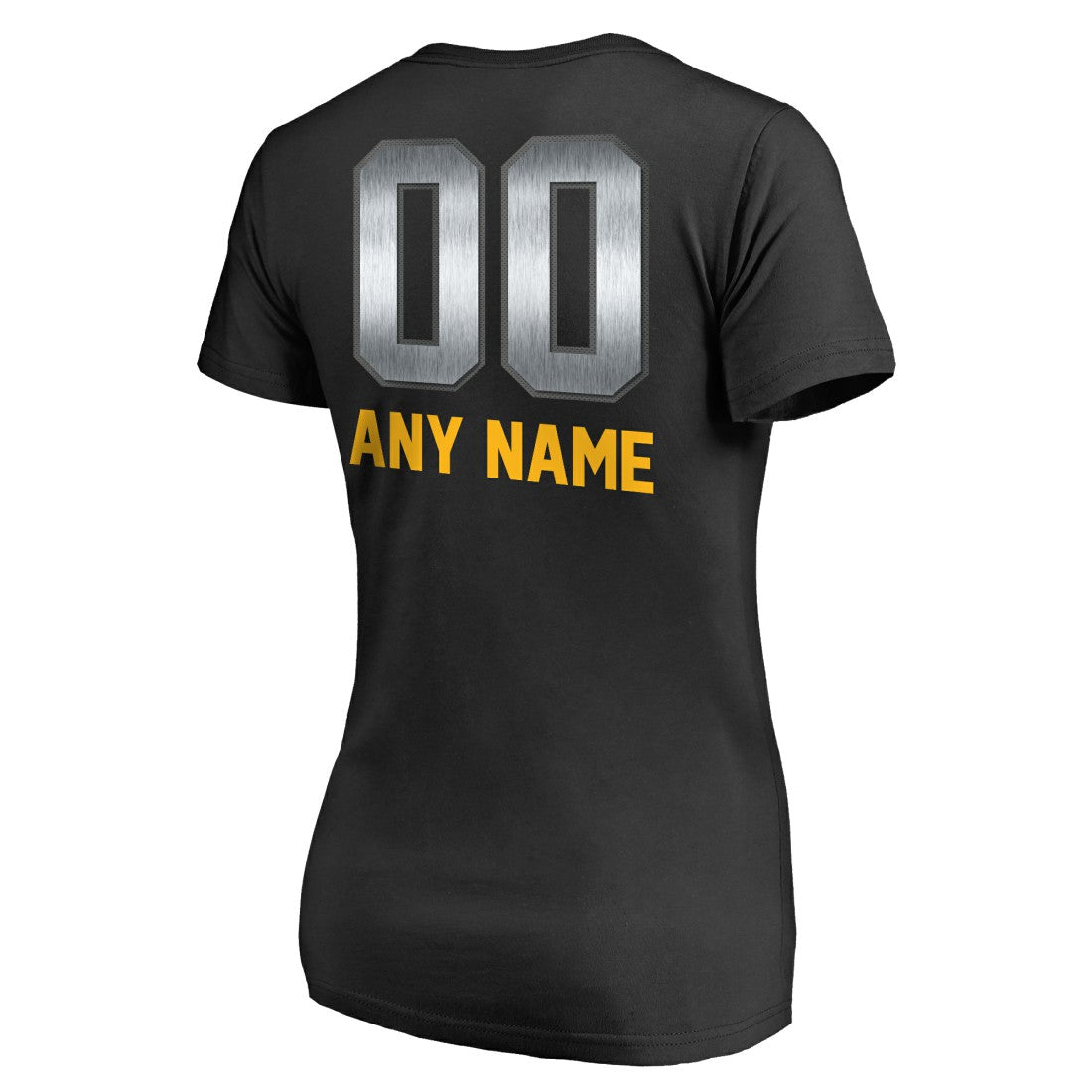 Green Bay Packers Women's Personalized Midnight Mascot T-Shirt - Black - NFL