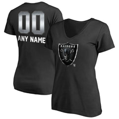 Las Vegas Raiders Women's Personalized Midnight Mascot T-Shirt - Black - NFL