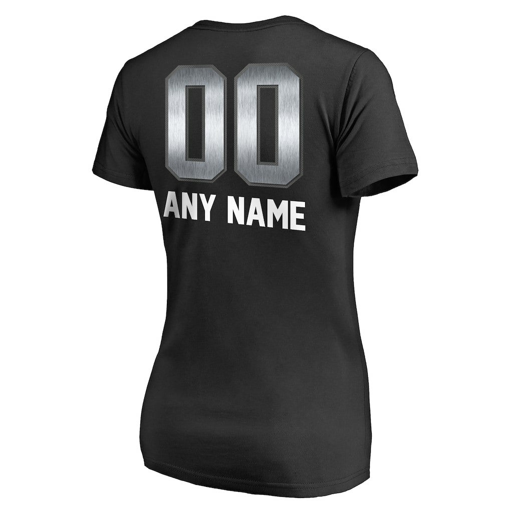 Las Vegas Raiders Women's Personalized Midnight Mascot T-Shirt - Black - NFL
