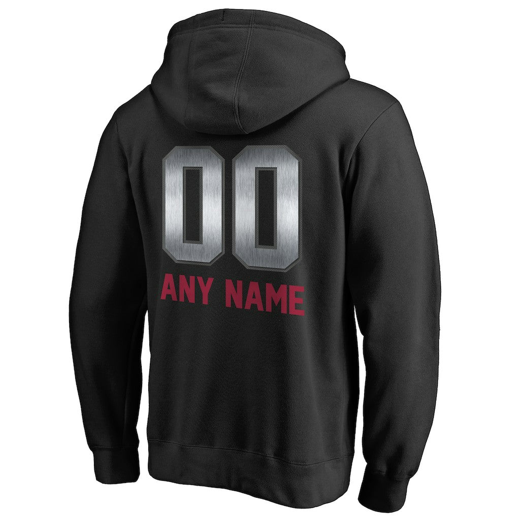 Arizona Cardinals Personalized Midnight Mascot Pullover Hoodie - Black - NFL
