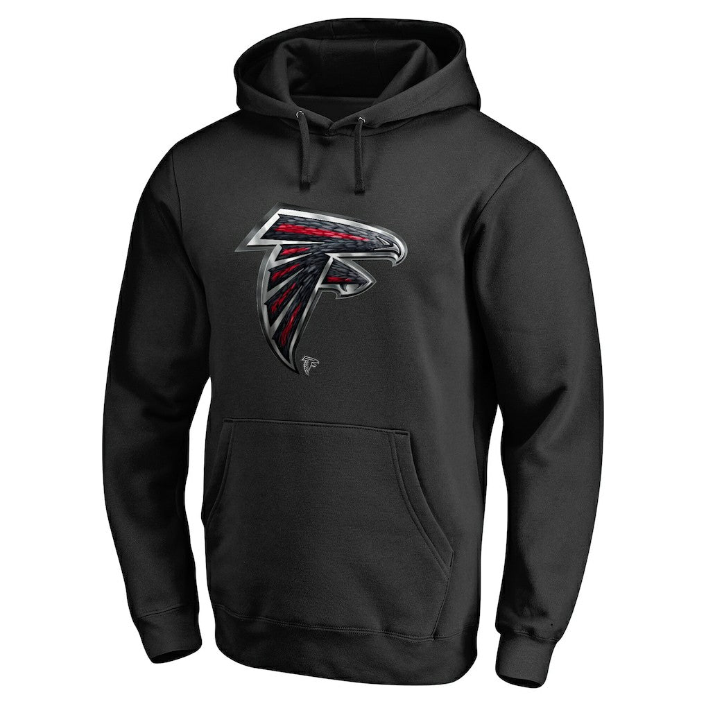 Atlanta Falcons Personalized Midnight Mascot Pullover Hoodie - Black - NFL