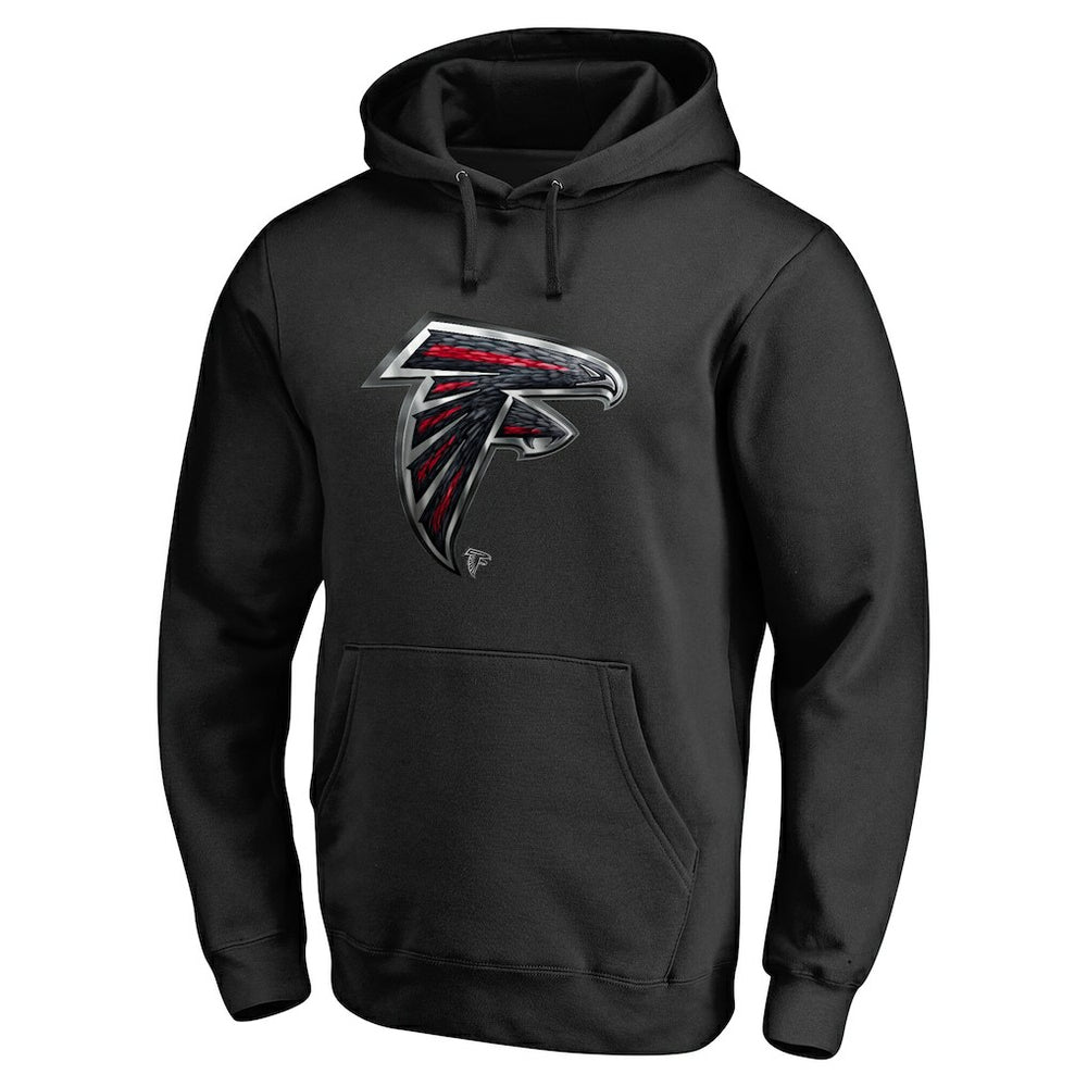 Atlanta Falcons Personalized Midnight Mascot Pullover Hoodie - Black - NFL
