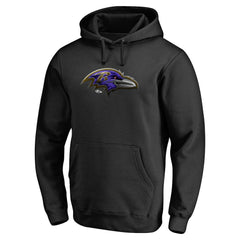 Baltimore Ravens Personalized Midnight Mascot Pullover Hoodie - Black - NFL