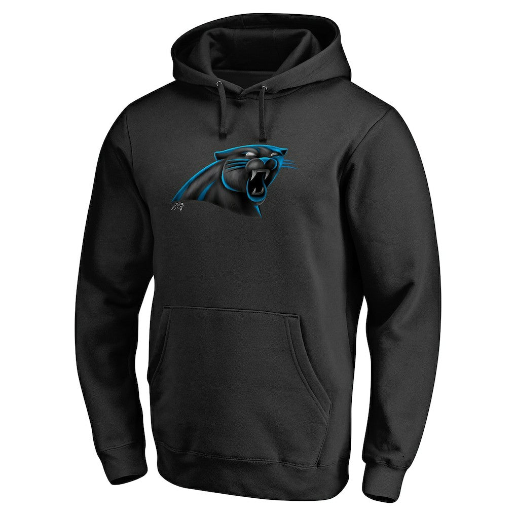 Carolina Panthers Personalized Midnight Mascot Pullover Hoodie - Black - NFL