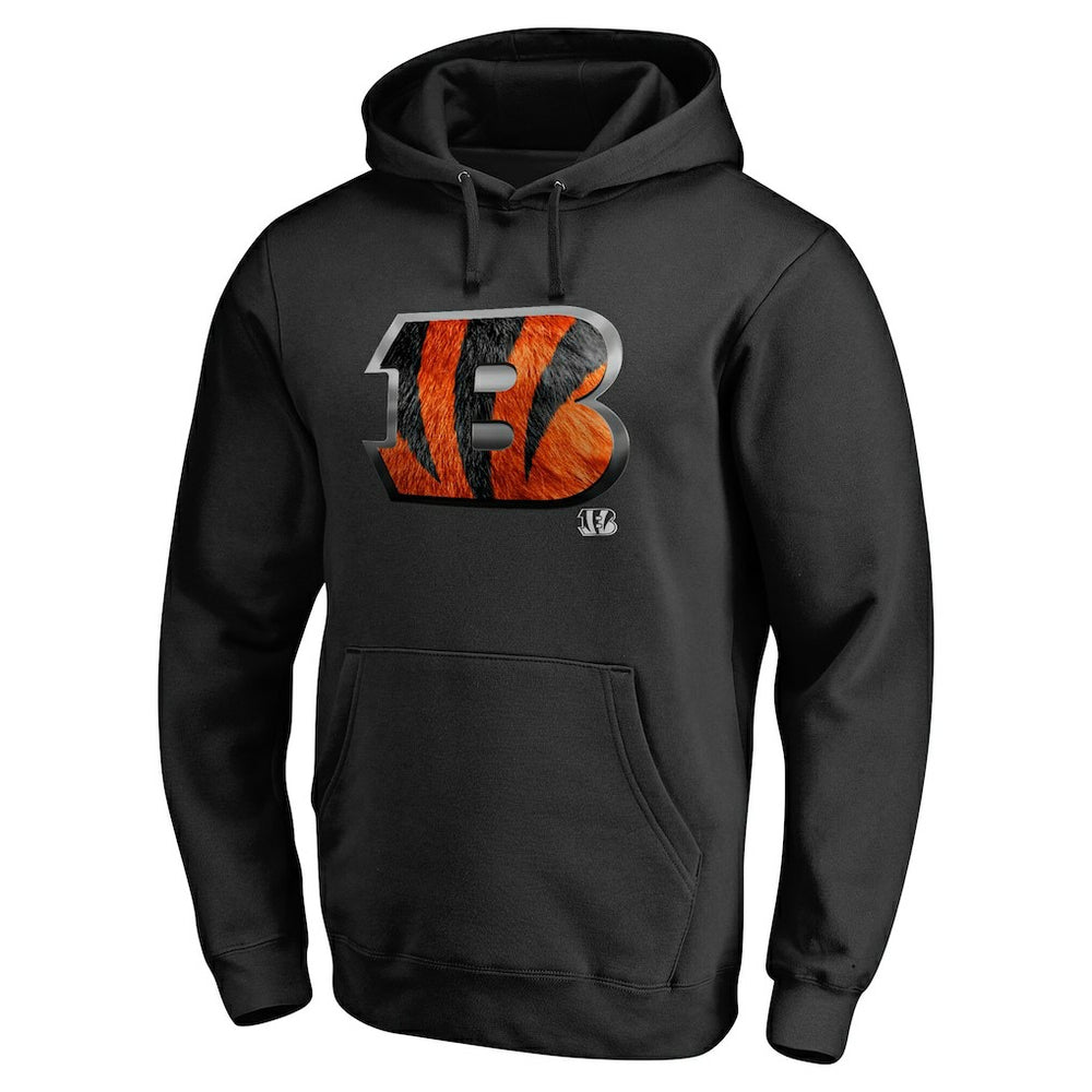 Cincinnati Bengals Personalized Midnight Mascot Pullover Hoodie - Black - NFL