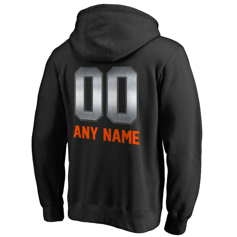 Cincinnati Bengals Personalized Midnight Mascot Pullover Hoodie - Black - NFL