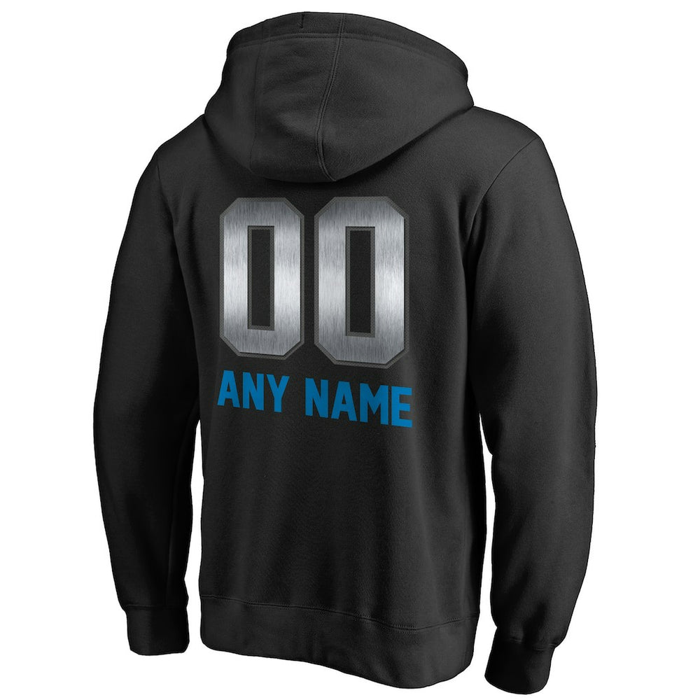 Detroit Lions Personalized Midnight Mascot Pullover Hoodie - Black - NFL