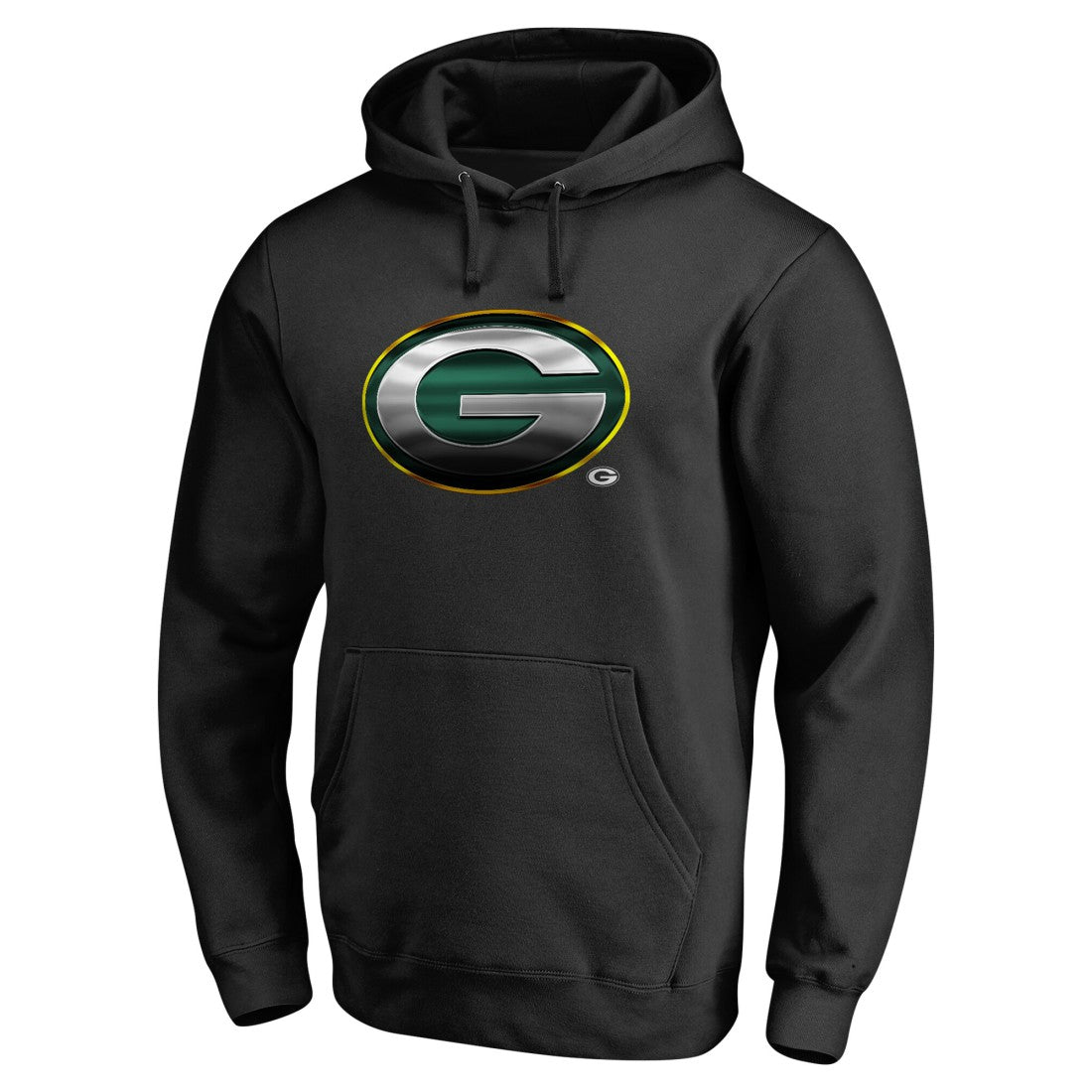 Green Bay Packers Personalized Midnight Mascot Pullover Hoodie - Black - NFL
