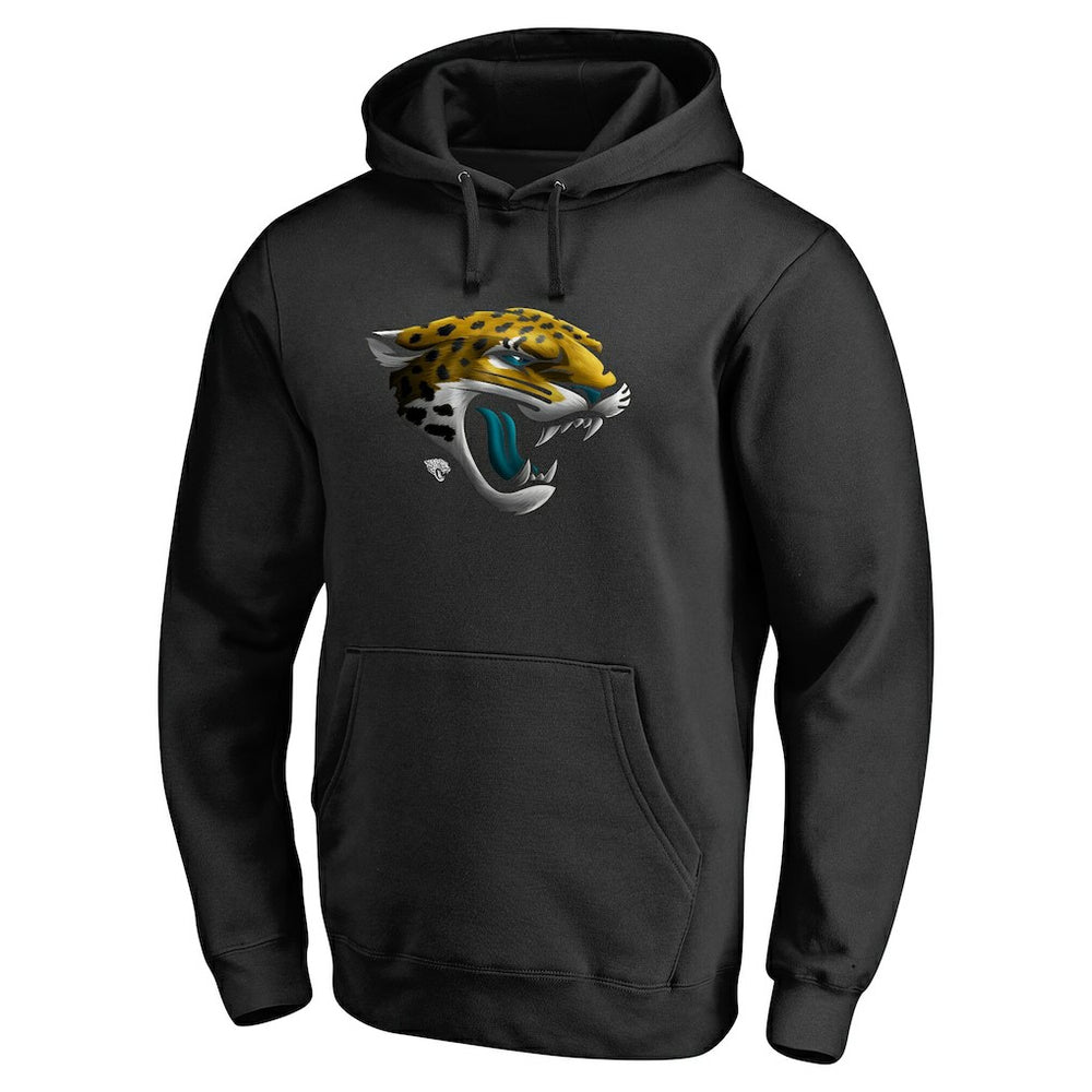Jacksonville Jaguars Personalized Midnight Mascot Pullover Hoodie - Black - NFL