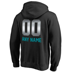Miami Dolphins Personalized Midnight Mascot Pullover Hoodie - Black - NFL