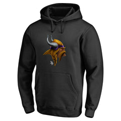 Minnesota Vikings Personalized Midnight Mascot Pullover Hoodie - Black - NFL