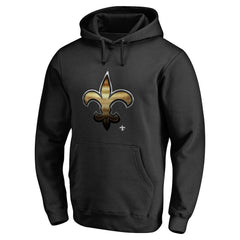 New Orleans Saints Personalized Midnight Mascot Pullover Hoodie - Black - NFL