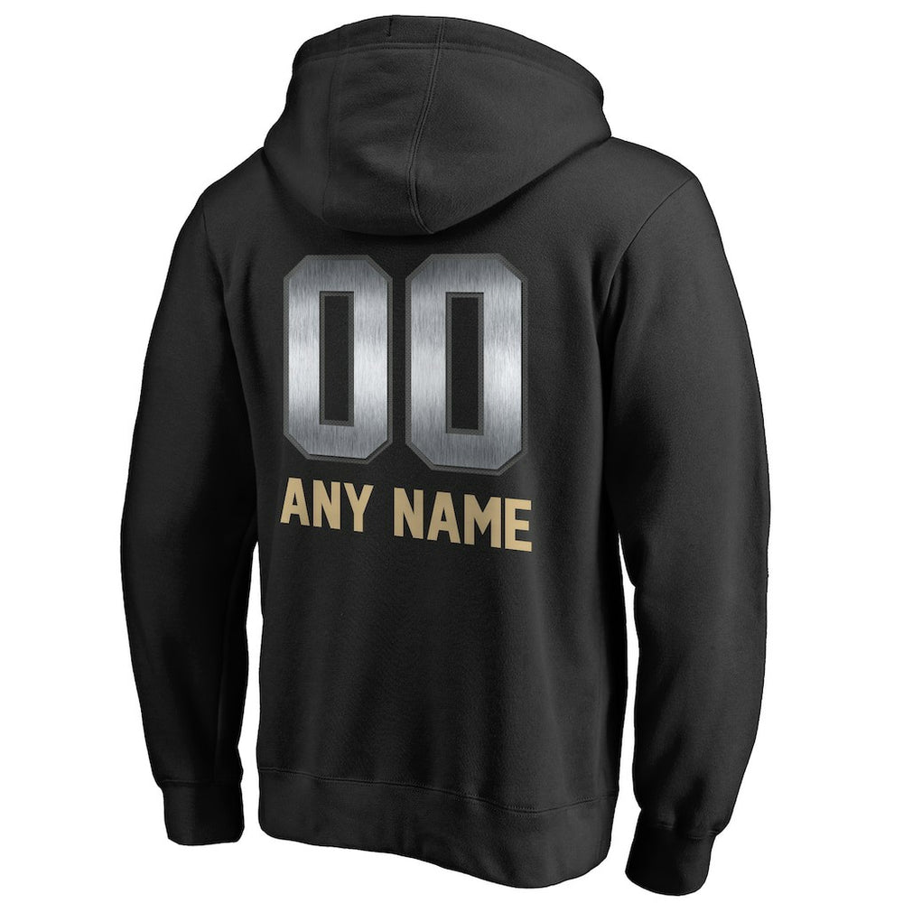 New Orleans Saints Personalized Midnight Mascot Pullover Hoodie - Black - NFL