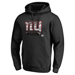 New York Giants Personalized Midnight Mascot Pullover Hoodie - Black - NFL