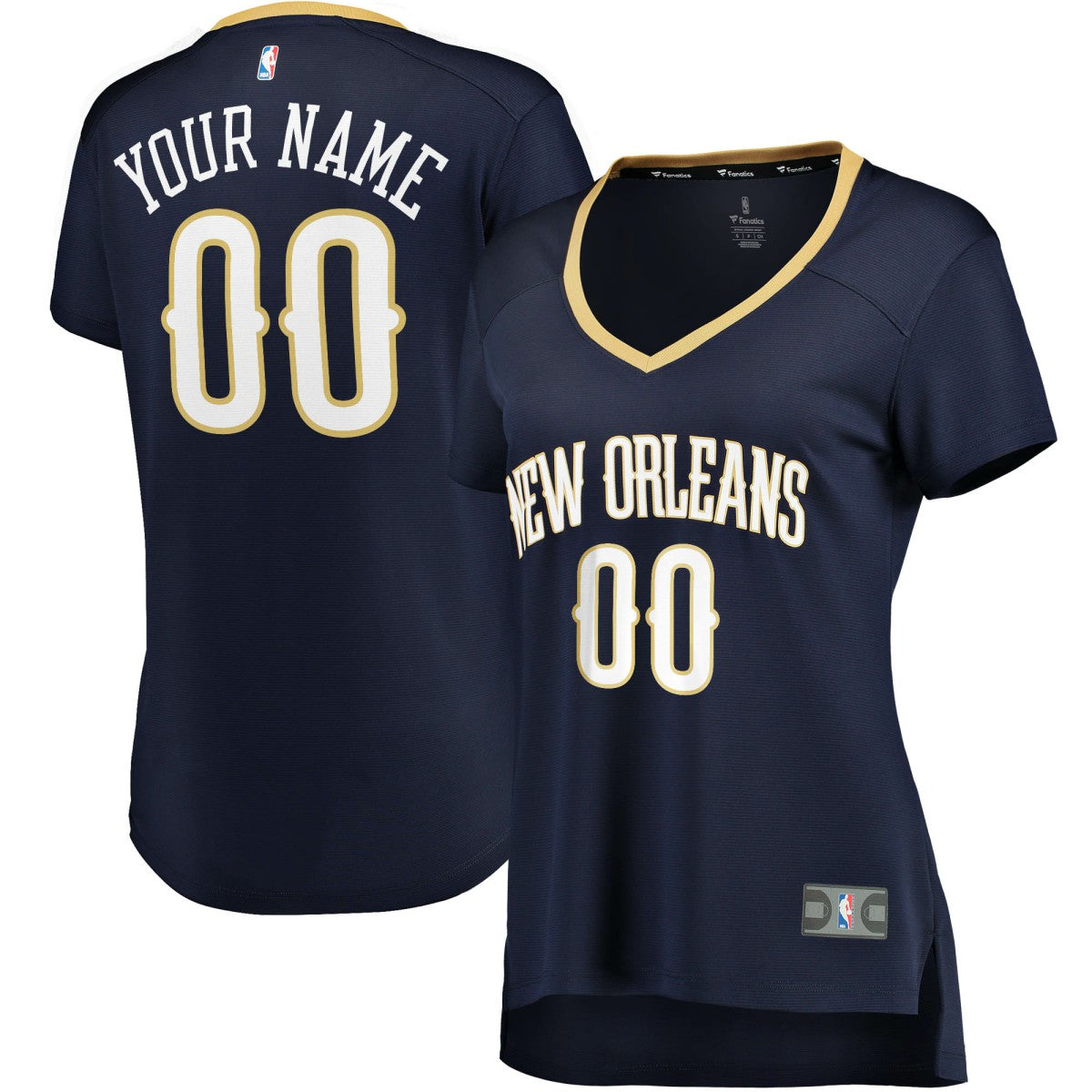 Fanatics New Orleans Pelicans Women's Fast Break Custom Jersey Navy Icon Edition