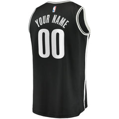 Fanatics Brooklyn Nets Youth Fast Break Custom Replica Jersey Black Icon Edition