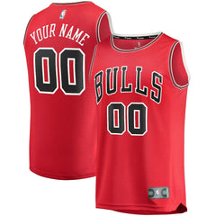 Fanatics Chicago Bulls Youth Fast Break Custom Replica Jersey Red Icon Edition