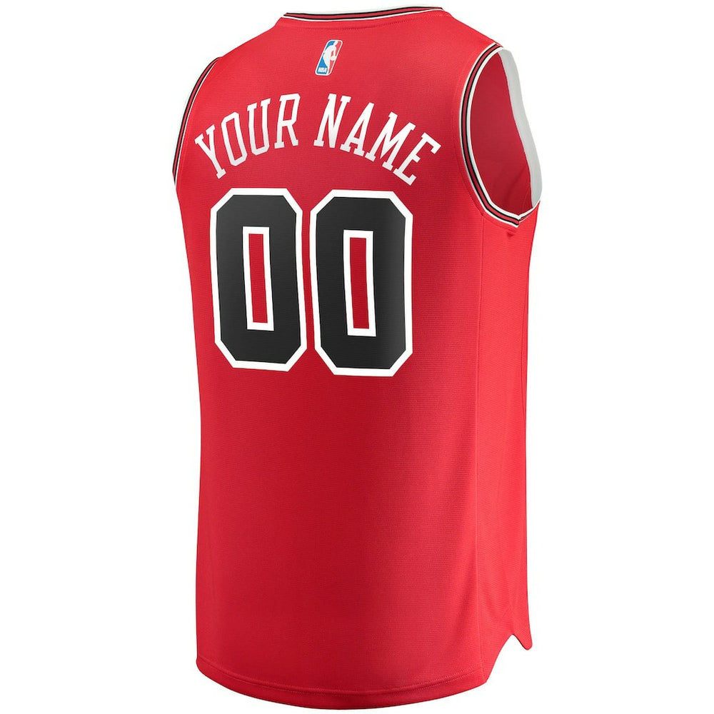 Fanatics Chicago Bulls Youth Fast Break Custom Replica Jersey Red Icon Edition