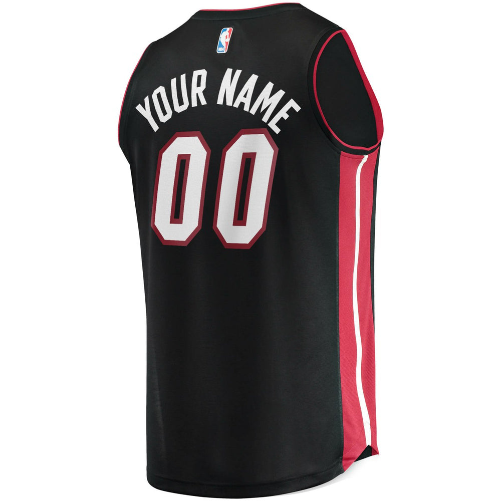 Fanatics Miami Heat Youth Fast Break Custom Replica Jersey Black Icon Edition