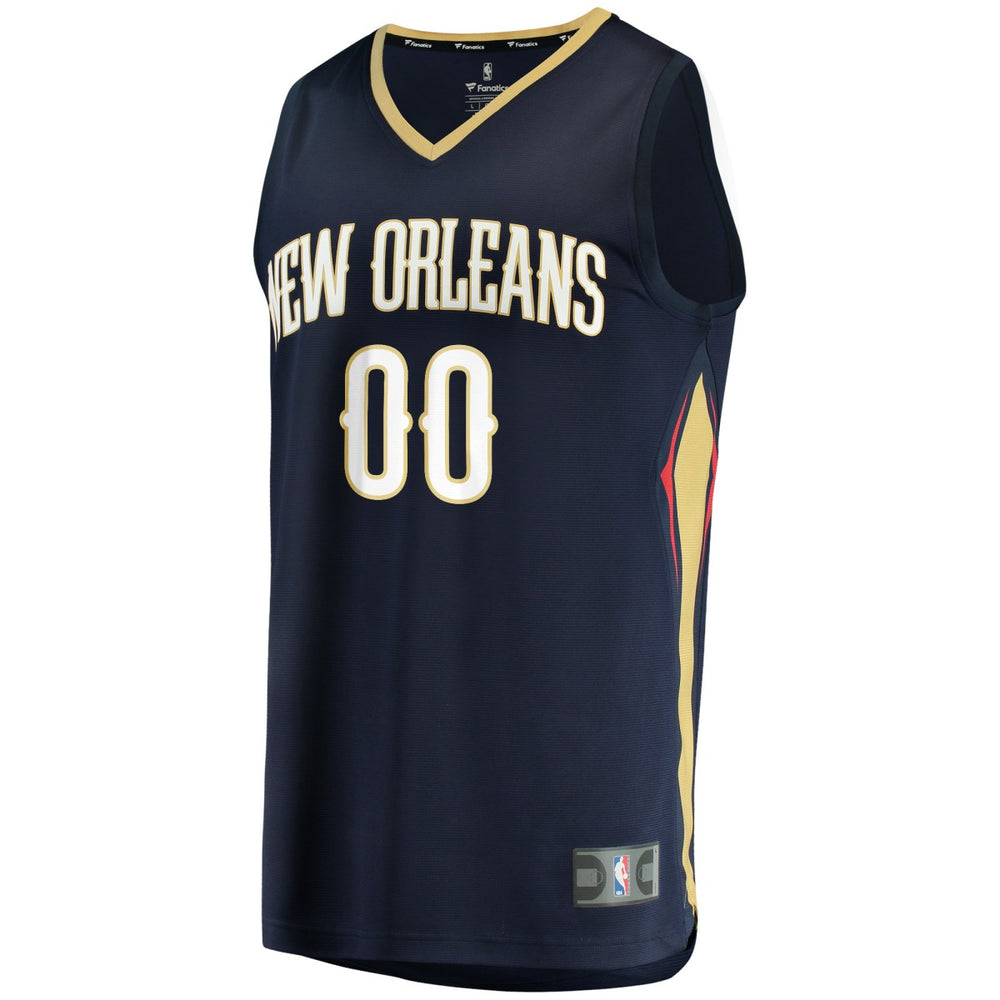 Fanatics New Orleans Pelicans Youth Fast Break Custom Jersey Navy Icon Edition