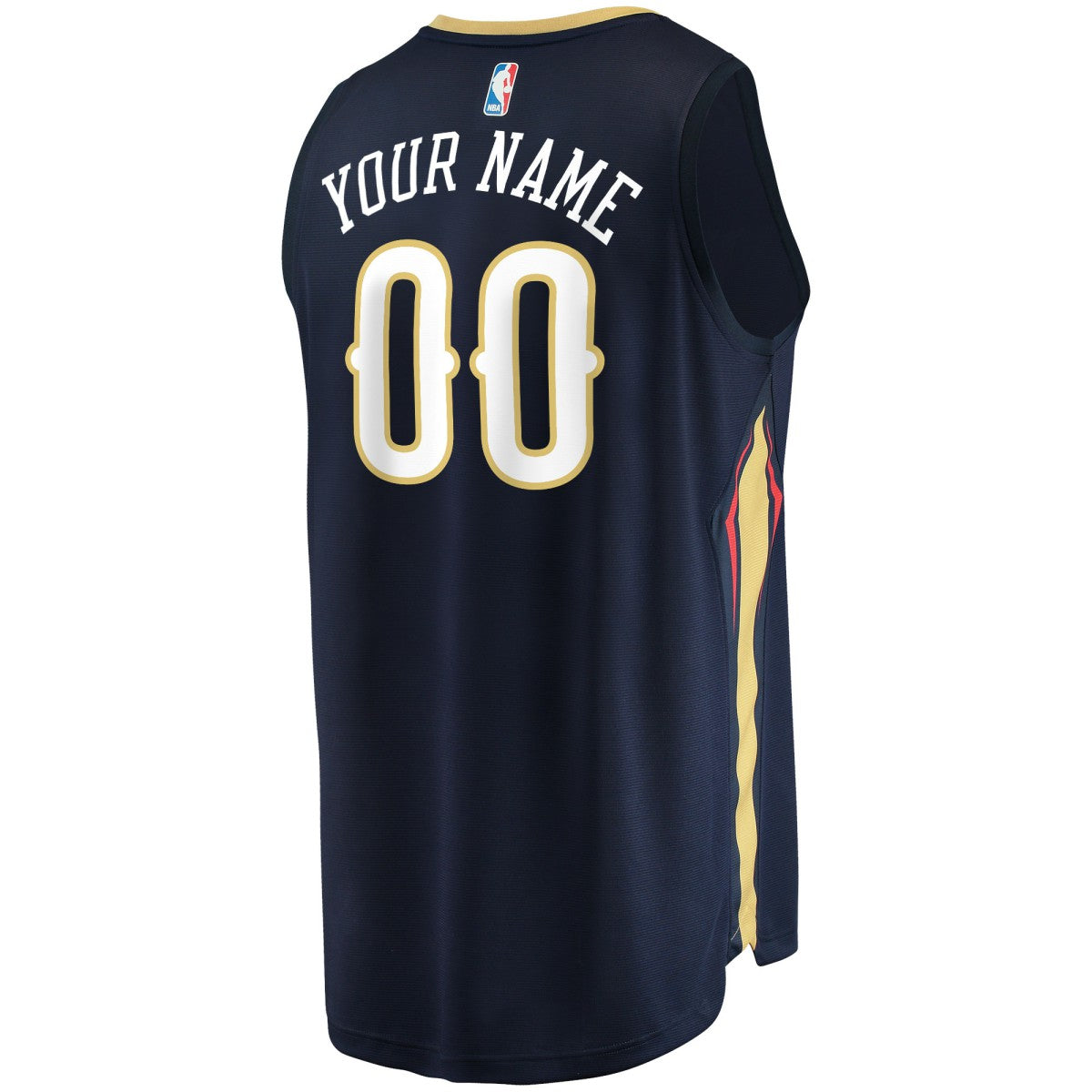 Fanatics New Orleans Pelicans Youth Fast Break Custom Jersey Navy Icon Edition